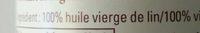 Huile Vierge De Lin Ingredients