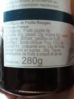 Fruits Rouges D'Ile-de-France Ingredients