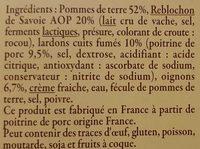 Tartiflette Au Reblochon De Savoie Ingredients