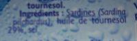 Sardines Huile De Tournesol Ingredients