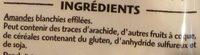 Amandes Effiles Ingredients