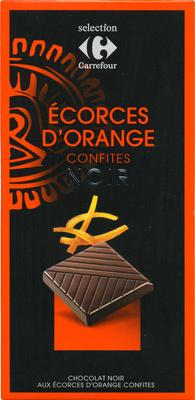 Chocolat Noir Aux Corces D'orange Confites