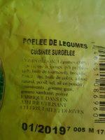 Poelee De Lgumes Ingredients