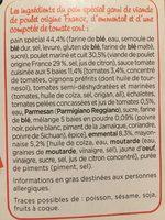 Burger Poulet Ingredients