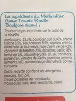 Merlu Crme Tomate Basilic Boulgour Cuisin Ingredients