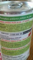 Tomates Entires Peles Au Jus Ingredients
