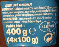 Patury Glifi Chocolat 4 X 100 G Ingredients