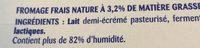 Fromage Blanc Ingredients