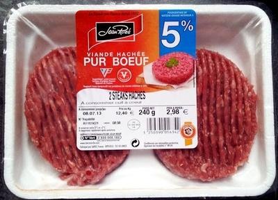 2 Steaks Hachs (5 % MG), Pur Buf