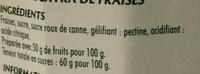 Confiture Fraises Ingredients