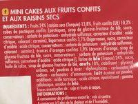 Chabrior 12 Mini Cake FRTS Ingredients