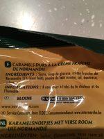 Bonbon Caramel Ingredients