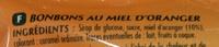 Bonbons Au Miel D'oranger Ingredients