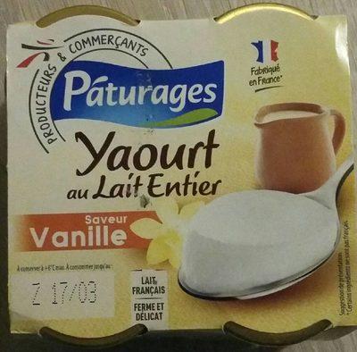 Yaourt Au Lait Entier Saveur Vanille