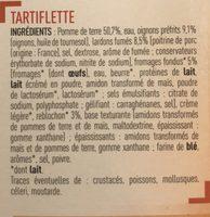 Tartiflette Aux Lardons Fums Aux Fromages Ingredients