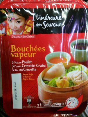 Bouches Vapeur - 3 Hacao Poulet, 3 Funko Crevette-Crabe, 3 Xiu Mai Crevette, Sauce Soja Et Sauce Aigre Douce