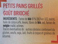 Petits Pains Briochs 225g Ingredients
