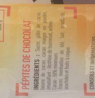 Pepites De Chocolat Ingredients