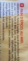 Pain D'pices Au Miel Ingredients