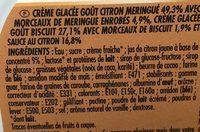 Glace Faon Tarte Citron Meringue Ingredients