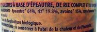 Galettes Peautre Et Son D'Avoine Ingredients