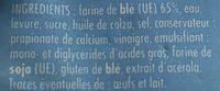 Pain De Mie Tendre Carr Nature Ingredients