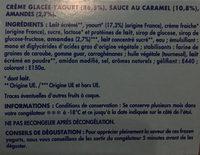 Adlie Crme Glace Frozen Yogurt Sauce Caramel & Amandes Les 4 Pots De 130 Ingredients