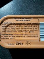 Odysse Filets De Maquereaux Sauce Moutarde 226 G Ingredients