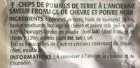 Chips  L'ancienne Saveur Chvre & Poivre Ingredients