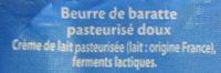 Beurre De Barratte Ingredients