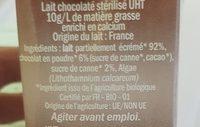 Lait Chocolat  Boire Bio & Quitable Ingredients