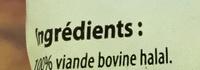 Viande Hache Pur Boeuf Halal Surgele Ingredients