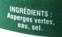 Asperges Vertes Miniatures Ingredients