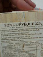 Pont L Vque Ingredients