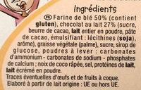 Biscuits Sabls Au Chocolat Au Lait Ingredients