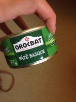 Pate Basque Au Foie De Porc OROCBAT Ingredients