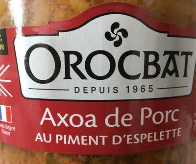 Orocbat Axoa De Porc Au Piment D'espelette Bocal