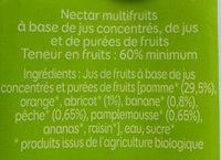 Le Bio A Emporter Partout, Multifruits Ingredients