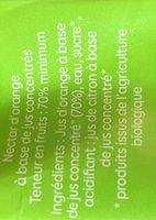 Le Bio  Emporter Partout Orange Ingredients