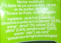 Le Bio  Emporter Partout Multifruits Ingredients