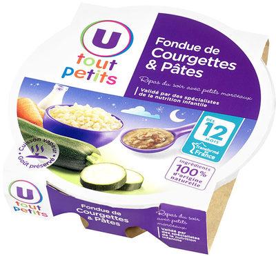 Assiette Soir Fondue Courgettes Ptes 12m