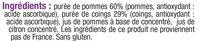 Bols Pomme Coing 4/6 Mois Ingredients