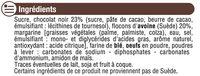 Galettes Sudoises Avoine Double Chocolat Ingredients