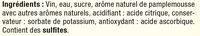 Bois.aromatise  Base De Vin Ros/pamplemousse 7,5 Ingredients