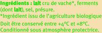 Comt AOP Au Lait Cr U_BIO Logique 34,6% Mg Ingredients