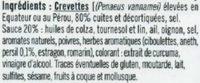 Crevette Dcortique Marine Persillade, Ingredients