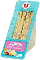 Sandwich Au Pain Spcial Garni De Jambon Cuit Choix, D'emmental Et Desalade Report Card