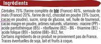 Boules De Crales Chocolat Ingredients