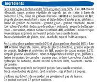 Petits Pots Vanille/fraise & Vanille/chocolat Ingredients