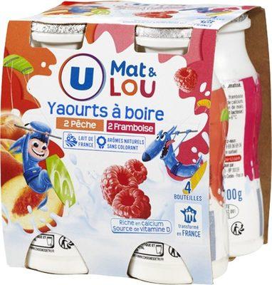 Yaourt  Boire Sucr Pulpe Pche Framboise